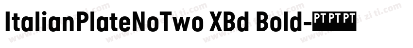 ItalianPlateNoTwo XBd Bold字体转换